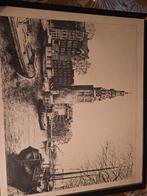 Amsterdamse grachtenprint ingelijst, Antiek en Kunst, Ophalen of Verzenden