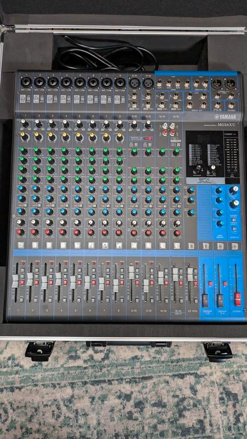 Yamaha MG16XU incl. Flightcase en rackarms, Muziek en Instrumenten, Mengpanelen, Zo goed als nieuw, Ophalen