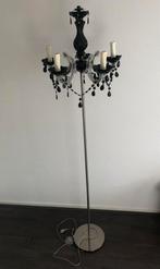 Vloerlamp, lamp, staande zwarte kroonluchter, stalamp, 150 tot 200 cm, Zo goed als nieuw, Ophalen