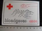 sticker rode kruis bloedgever 1981 bloed donor bloeddonor, Verzamelen, Verzenden, Zo goed als nieuw, Bedrijf of Vereniging
