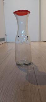 Glazen waterkan met rode deksel, Ophalen, Minder dan 50 cm, Rood, Glas