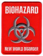 Biohazard New World Disorder stoffen opstrijk patch embleem, Verzenden, Nieuw, Kleding