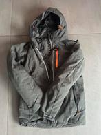 Falcon winterjas maat 164 - grijs/groen met oranje details, Ophalen, Zo goed als nieuw, Jongen, Jas