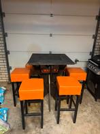 Statafel + barkrukken, Ophalen, Zo goed als nieuw, 60 tot 90 cm