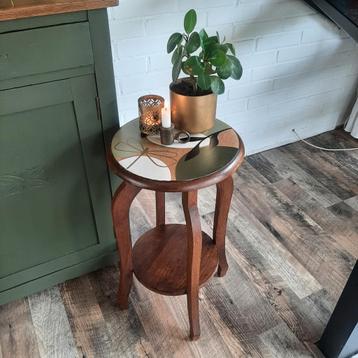 ⭐ vintage bijzettafel/kruk beschikbaar voor biedingen
