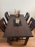 Eettafel 140x80 cm + Stoelen, Ophalen, Gebruikt, 100 tot 150 cm, 50 tot 100 cm