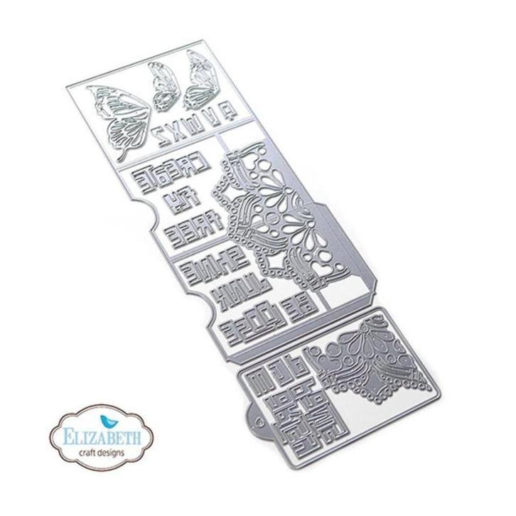 Elizabeth Craft Design Butterfly Pocket Insert #1782 laatste, Hobby en Vrije tijd, Scrapbooking, Nieuw, Frame of Mal, Overige merken