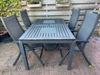 Hartman Tuinset - Tafel (180x100 cm & 4 standen stoelen, 4 zitplaatsen, Gebruikt, Eettafel, Hardhout