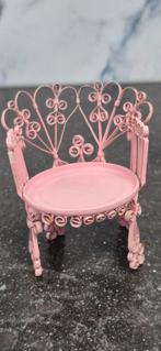 Vintage Metalen Poppenhuis Stoeltje, Ophalen of Verzenden, Poppenhuis