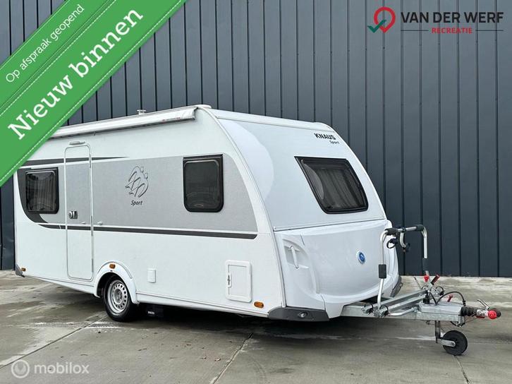 Knaus Sport 450 FU I Mover I Luifel I Fietsendrager, Caravans en Kamperen, Caravans, Bedrijf, tot en met 4, 1000 - 1250 kg, Rondzit