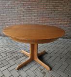 Vintage ronde tafel uitschuifbare deense tafel eettafel, Ophalen of Verzenden