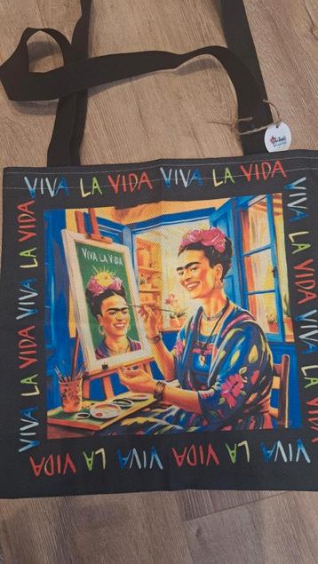 Frida Kahlo totebag ' viva la vida' beschikbaar voor biedingen