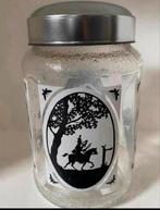 Glazen voorraadpot van Nescafé met schroefdeksel. H. 16 cm., Glas of Glazen, Ophalen of Verzenden, Overige stijlen, Glas