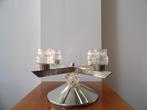 Sixties design Kandelaar WMF/Quist, verzilverd/kristal glas, Antiek en Kunst, Ophalen of Verzenden, Glas