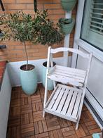 Brocant houten rek voor balkon/tuin, Ophalen, Gebruikt