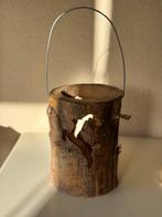 Windlicht met Rendier boomstam hout, Bruin, Nieuw, Ophalen of Verzenden, Hout