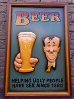 authentiek houten pubbord beer, Ophalen of Verzenden, Nieuw, Reclamebord, Plaat of Schild, Overige merken