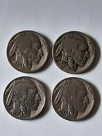 4x five cents buffalo usa kk  f.30.1, Ophalen of Verzenden, Noord-Amerika