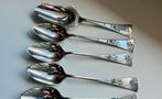 Antieke zilveren lepeltjes en suikerschep ned zilver keuren, Antiek en Kunst, Verzenden