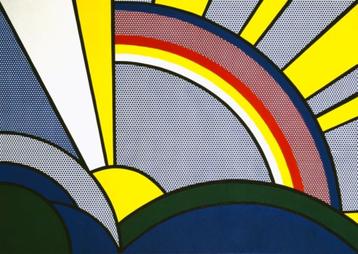 Roy Lichtenstein(1923)Org Expositie Affiche"Modern Sun Rays" beschikbaar voor biedingen