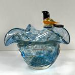 Vintage schaaltje/ kunstobject met vogel (artglass), Antiek en Kunst, Kunst | Designobjecten, Ophalen of Verzenden