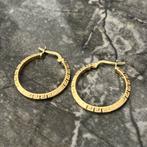 14k gouden oorbellen versace patroon, Ophalen of Verzenden, Nieuw, Goud