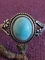 Zilveren ring S925 met hemelsblauwe Larimar steen., Sieraden, Tassen en Uiterlijk, Ringen, Nieuw, Ophalen of Verzenden, Dame of Heer