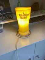 Wieckse Witte reclame, bierglas met licht, Huis en Inrichting, Gebruikt, Vintage, Led-lamp, Ophalen