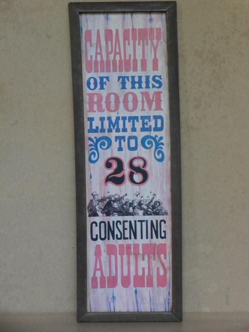 Oud pubbord Saloon bord vintage pub bar reclamebord 48x16cm, Antiek en Kunst, Curiosa en Brocante, Ophalen of Verzenden