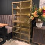 Stijlvolle vitrinekast van messing, Ophalen, Gebruikt