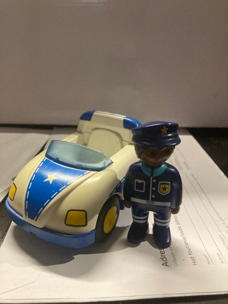 Playmobil 123 politiewagen en agent, Ophalen of Verzenden, Gebruikt, Los playmobil