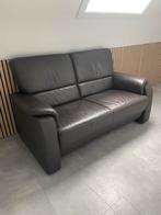 Tweezitsbank leer zeer nette staat., Ophalen, Gebruikt, Leer