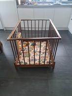 Vintage Houten Box met retro boxkleed speelbord, Ophalen, Gebruikt, Wieltjes