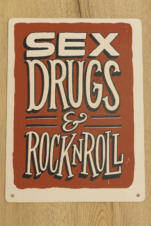Wandbord Rock ’n Roll, Huis en Inrichting, Woonaccessoires | Wanddecoraties, Nieuw, Ophalen of Verzenden