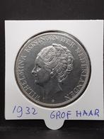 Rijksdaalder 1932 Koningin Wilhelmina Grof Haar, Postzegels en Munten, Munten | Nederland, Zilver, Ophalen of Verzenden, Koningin Wilhelmina