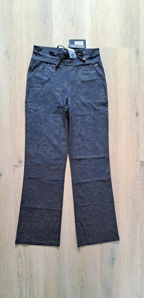 Mi Piace Travelstof Broek - Maat xl - Donkerblauw/Goud, Kleding | Dames, Broeken en Pantalons, Nieuw, Maat 46/48 (XL) of groter