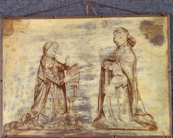 Koperen etsplaat met religieuze voorstelling 17x12,3 cm beschikbaar voor biedingen
