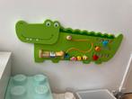 Activiteitenbord wandpaneel krokodil, Kinderen en Baby's, Speelgoed | Houten speelgoed, Ophalen, Zo goed als nieuw, Overige typen