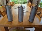 Vintage Hanglamp met 3 glazen cilinders, Ophalen, 50 tot 75 cm, Vintage, Zo goed als nieuw