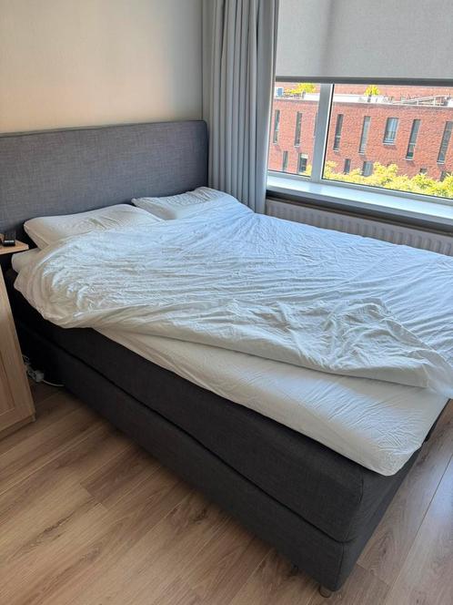 Ikea Dunvik overtrek Skiftebo donker grijs, Huis en Inrichting, Slaapkamer | Boxsprings, Zo goed als nieuw, 160 cm, 200 cm, Tweepersoons