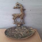 Bronzen "vide poche" met edelhert, hert met gewei, Antiek en Kunst, Ophalen of Verzenden