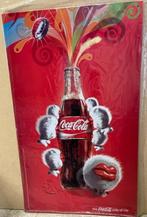 Coca Cola Reclame bord 30x50cm lipjes, Nieuw, Reclamebord, Ophalen of Verzenden