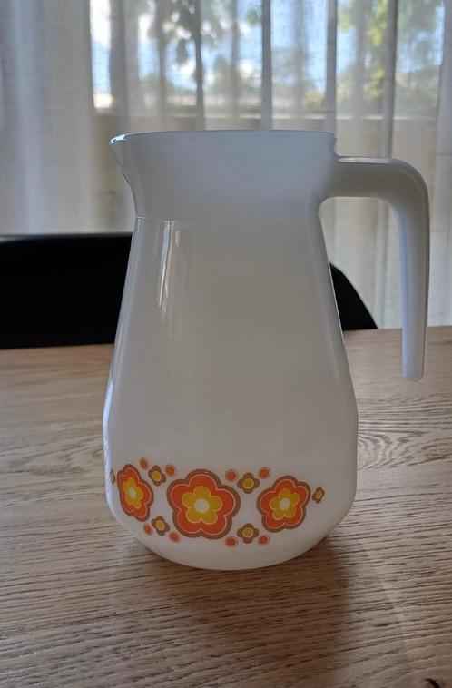Vintage Jena glas kannetje, Huis en Inrichting, Keuken | Servies, Gebruikt, Glas of Glazen, Overige stijlen, Glas, Ophalen of Verzenden