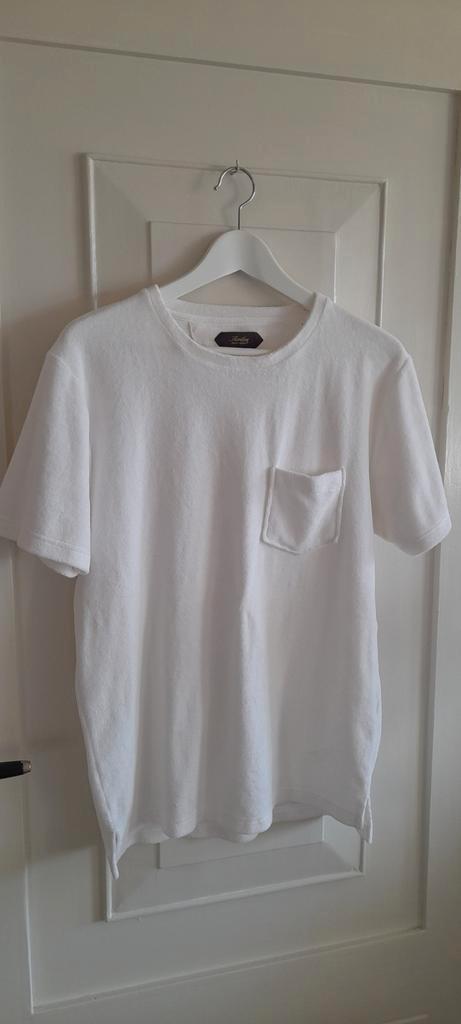 Aurélien smart luxury hagelwit badstof (heren) shirt L, Kleding | Heren, T-shirts, Zo goed als nieuw, Maat 52/54 (L), Wit, Verzenden