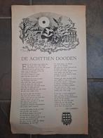 De Achttien Dooden - Gedicht Jan Campert, Ophalen of Verzenden
