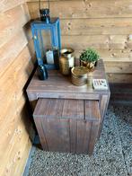 Salontafel/bijzet tafel, Ophalen, Gebruikt, Vierkant, Hout