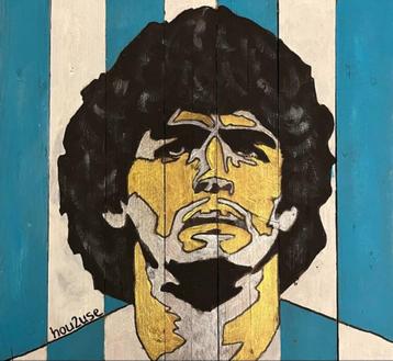 Diego Maradona | Origineel exemplaar | Duurzame kunst beschikbaar voor biedingen