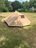 Nette 2 persoons katoenen tent, Caravans en Kamperen, Tenten, Ophalen, Gebruikt, Tot en met 2