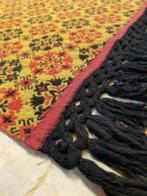 Woondeken grand foulard sprei reversibel driezijdig franje, Huis en Inrichting, Woonaccessoires | Plaids en Woondekens, Ophalen of Verzenden