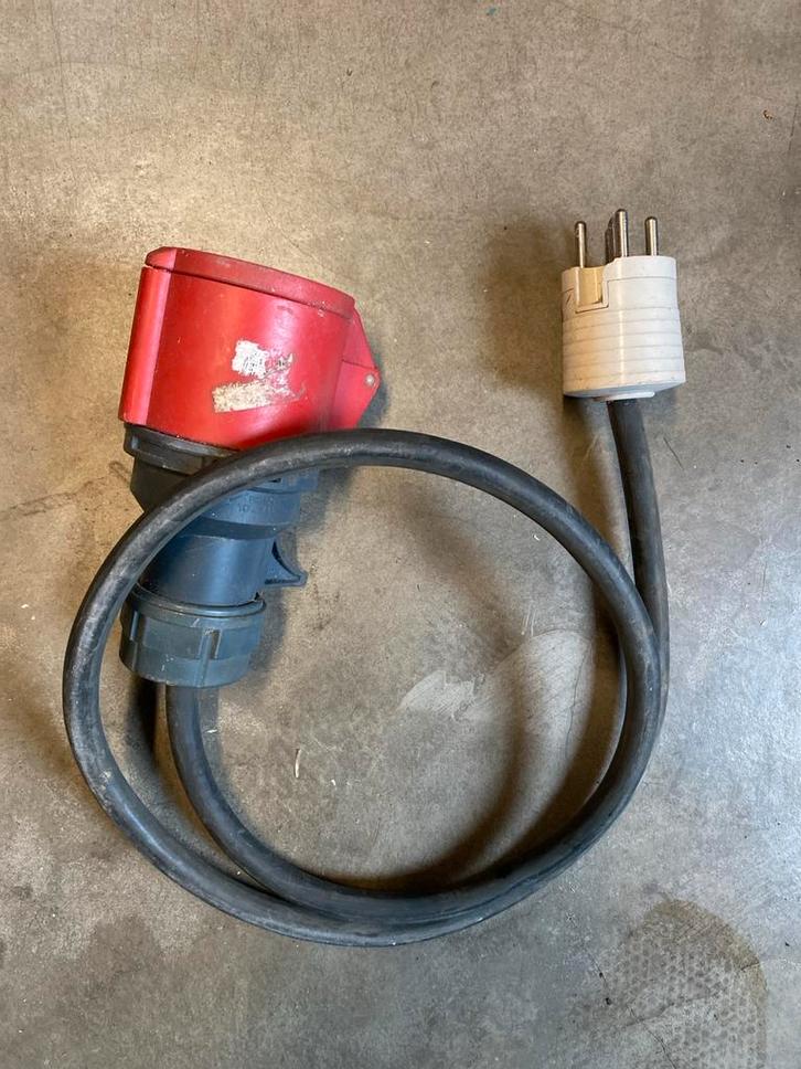 Verlengkabel met stekker en contrastekker 380v, Doe-het-zelf en Verbouw, Elektra en Kabels, Ophalen of Verzenden